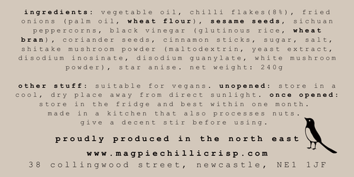 magpie chilli crisp 1 jar